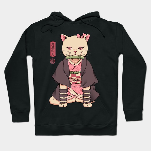 Demon Cat Girl Hoodie by Vincent Trinidad Art